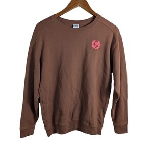 PINK Victoria's Secret Chocolate Brown Cozy Crewneck Pullover Sweatshirt